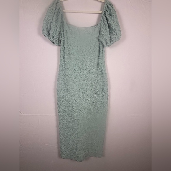 Endless Blu Midi Dress Textured Green Seafoam - XL - Picture 7 of 11